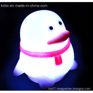 Penguin Plastic Kids Toy Soft PVC Luminous Flash Shining Toy